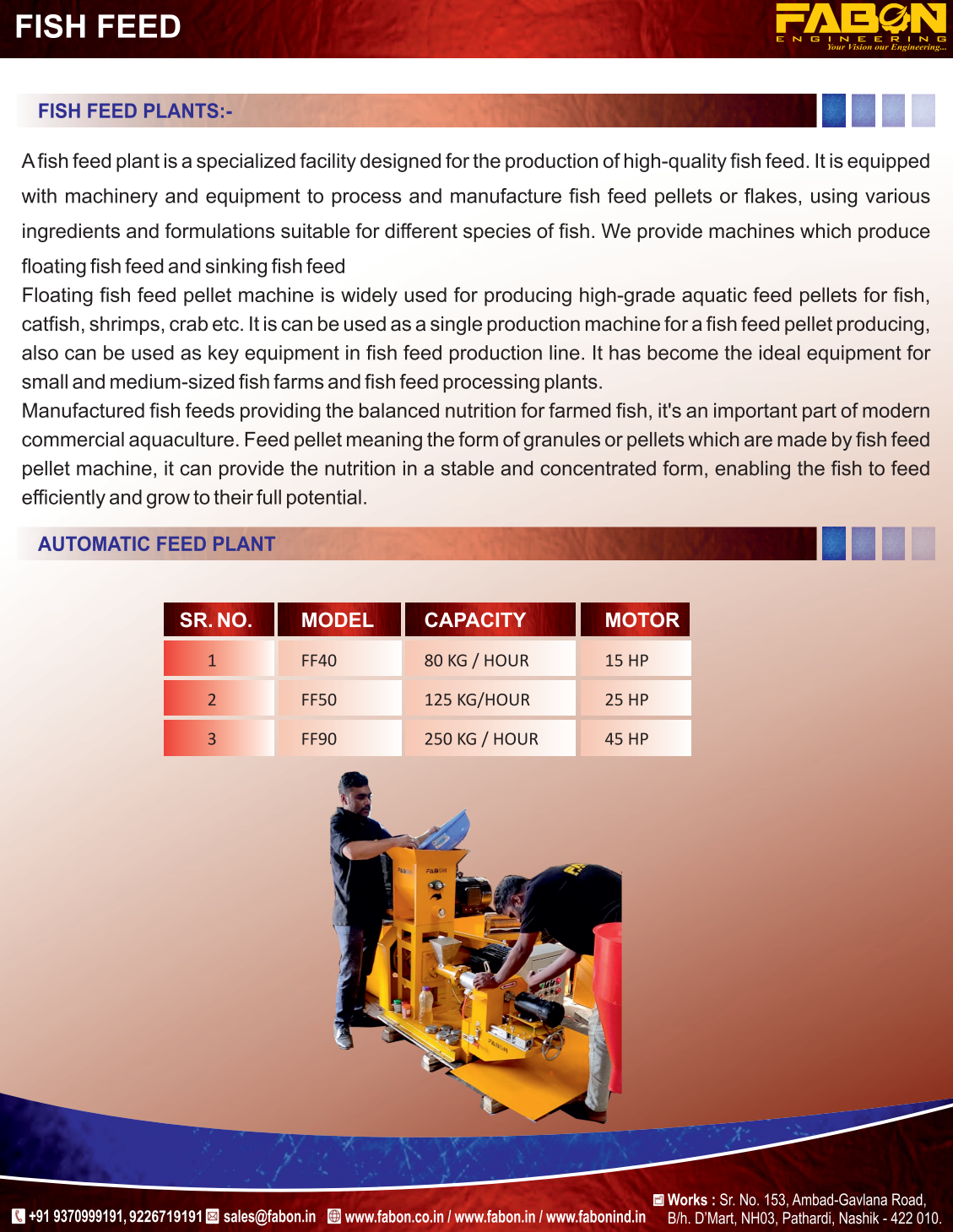 Floting Fish Feed Machine 200-225 Kg Hour - Color: Yellow