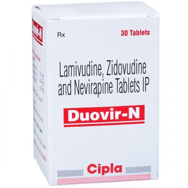 Duovir N Tablet - Lamivudine 150mg, Zidovudine 300mg, Nevirapine 200mg | 30 Tablets, Store Below 30â°c For Optimal Efficacy, Hiv Treatment Support