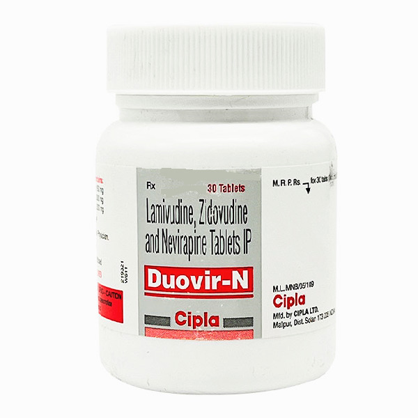 Duovir N Tablet - Lamivudine 150mg, Zidovudine 300mg, Nevirapine 200mg | 30 Tablets, Store Below 30â°c For Optimal Efficacy, Hiv Treatment Support