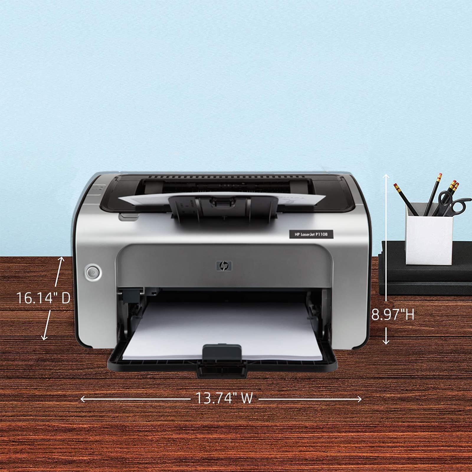 Hp Laserjet Pro (Ce655a) P1108 Printer, Print Speed Up To 18 Ppm - Black