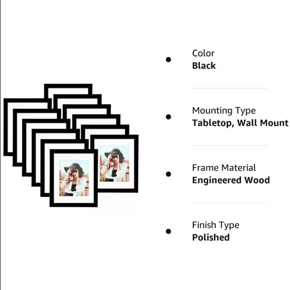 Square Photo Frames With Art / Square Picture Frames Wall Photo Picture Frame Manufacturer - Finishing: Polishing