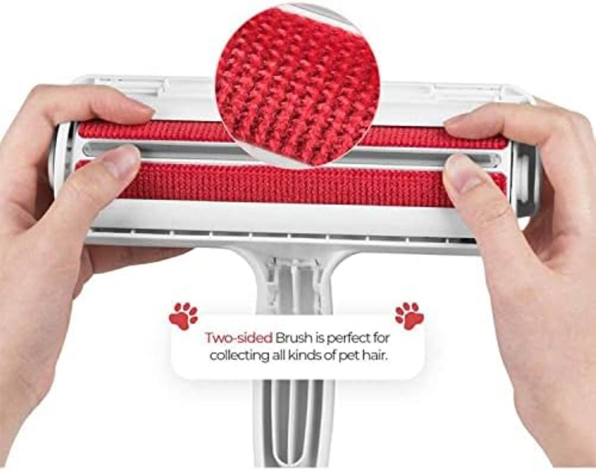 Pet Hair Remover Roller - Abs Plastic, 19x19x6 Cm | Reusable, Durable, Self-cleaning, No Batteries Required, Perfect Gift For Pet Owners