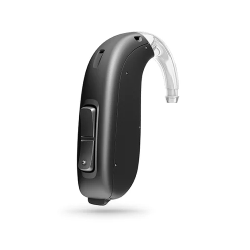 Geno 2 D BTE Hearing Aids - Wireless Technology, Black Design | Keep Away From Children for Safe Use