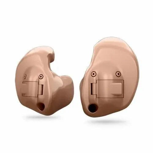 Ria 2 Power ITC-WL Hearing Aids - Metal Construction, Brown Color | Wireless Technology, Rechargeable Battery, Comfortable Design, User-Friendly