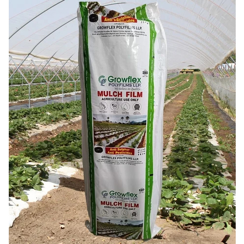 Plastic Mulching Film Sheet - 20 Micrometers Thick, 480 Meter Length - Durable Black Plastic for Moisture Retention, Weed Control & Warranty