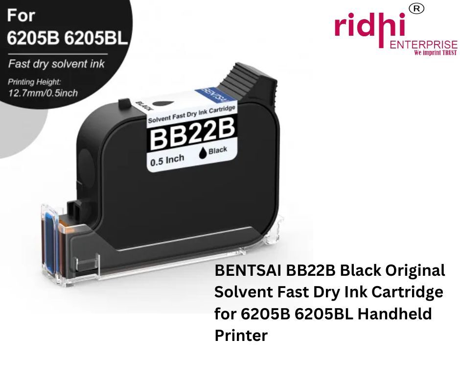 Re-bentsai Bb22b Black Original Solvent Fast Dry Ink Cartridge - Product Type: Printer