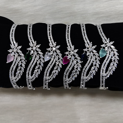 Ladies American Diamond Bracelet Set - High-Quality Material, Multiple Unique Designs , Fashionable Modern Accessories for Weddings