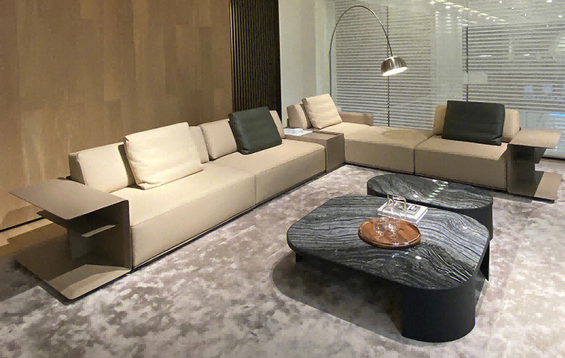 High Quality Nordic Designer L Shape Sofa Fabric Sofa Set Living Room Sofas Modular - Dimension (L*w*h): 4415*324*80cm Centimeter (Cm)