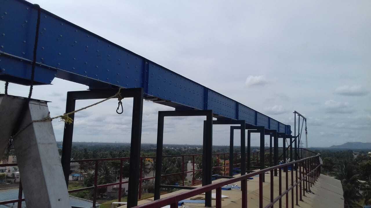 Double Deck Chain Conveyor - Color: Blue