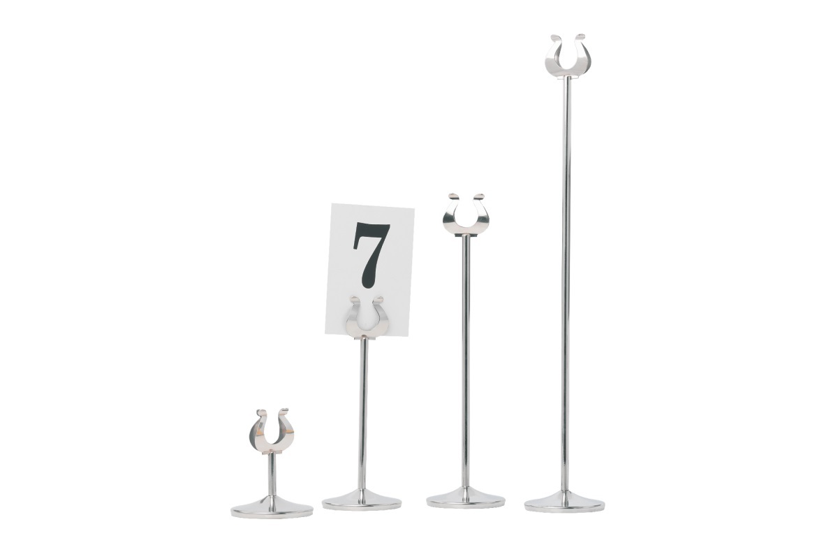Trishul Menu Card Holder - Steel Material | Available Sizes: 4", 8", 12", 18", Silver Finish, Ideal For Events