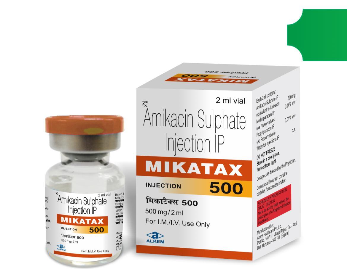Amikacin Sulphate Injection - 500mg | Broad Spectrum Antibiotic For Bacterial Infections In Urinary Tract, Bones, And Lungs