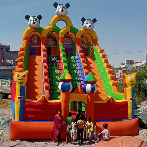 4 Slides Inflatable Bouncy - Material: Rubber