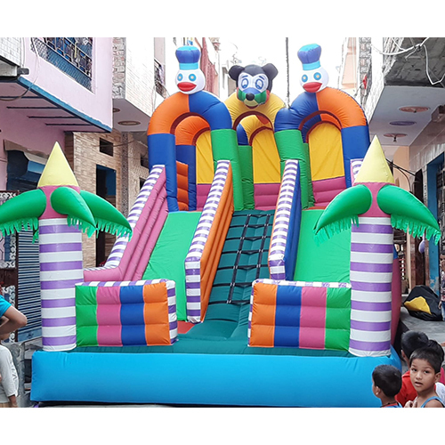 Big 3 Lane Slider Inflatable Bouncy - Material: Rubber