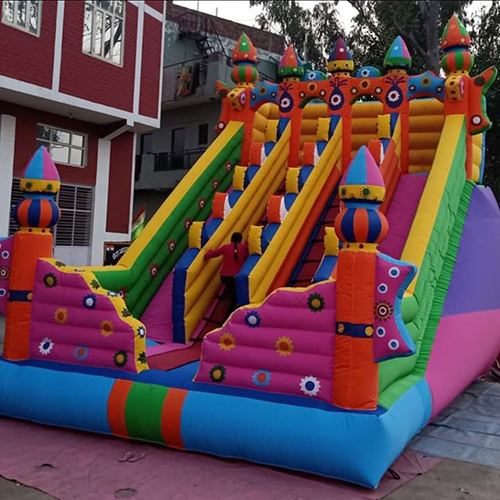 Cartoon Bouncy Inflatable Slider - Material: Rubber
