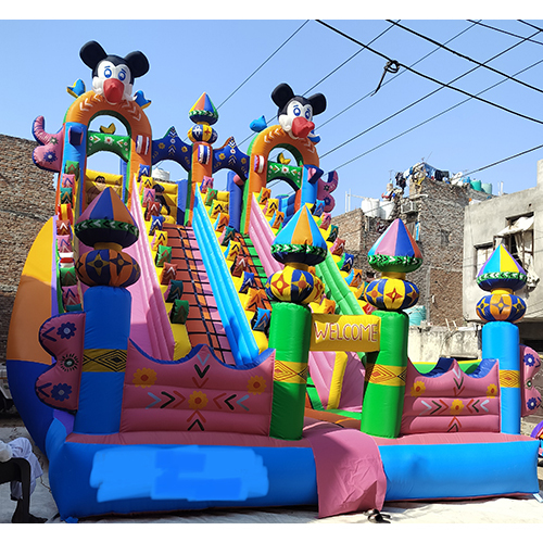 Cartoon Bouncy Inflatable Slider - Material: Rubber