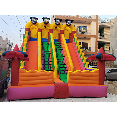 Cartoon Bouncy Inflatable Slider - Material: Rubber
