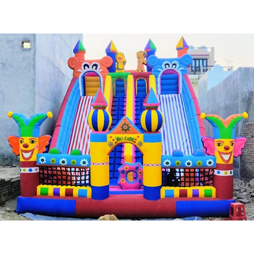 Cartoon Bouncy Inflatable Slider - Material: Rubber
