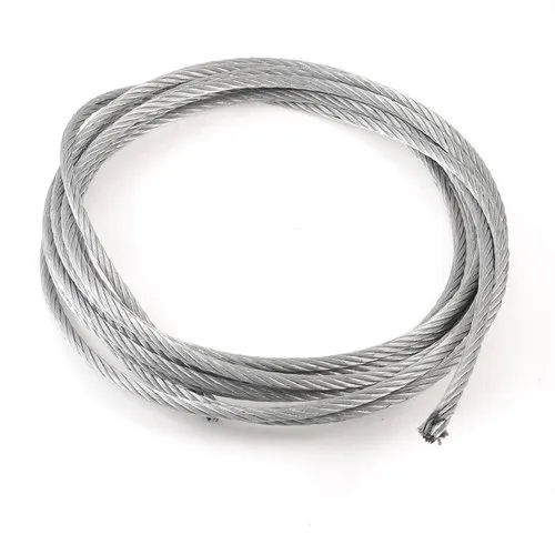 Steel Wire Rope - Steel Material, 1000 Meters Long, 8mm Diameter, Silver Color - 250 Mpa Strength for Heavy-Duty Industrial Applications