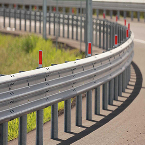 Metal Beam Crash Barrier - Color: Grey