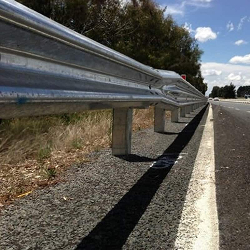 Metal Beam Crash Barrier - Color: Grey