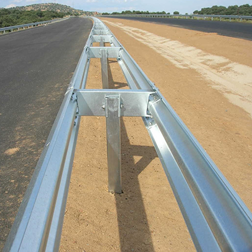 Metal Beam Crash Barrier - Color: Grey