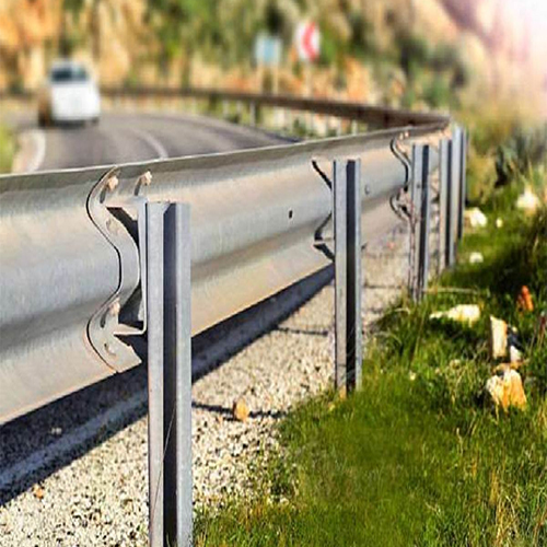 Metal Beam Crash Barrier - Color: Grey
