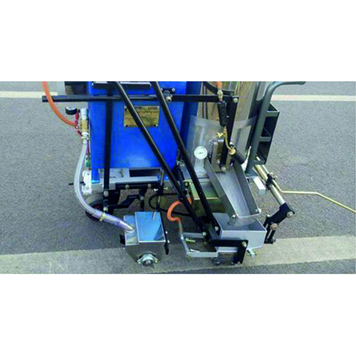 Thermoplastic Road Marking Machine - Mild Steel, Manual Operation, Striking Yellow Color | Durable, User-friendly, Warranty Included