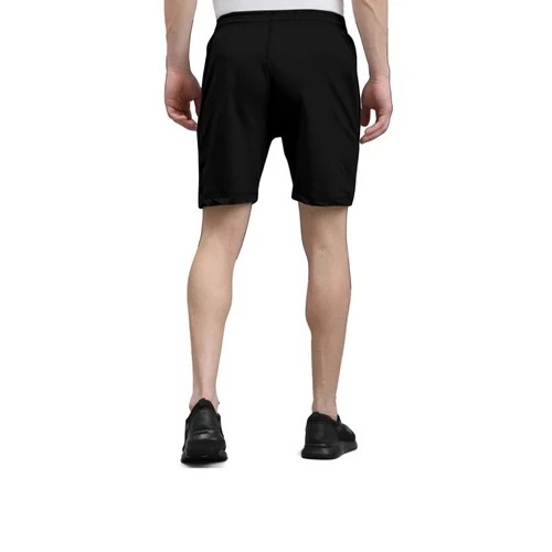 Mens Polyester Shorts - Black, Waist Size 32 | Printed Design, Moisture-wicking, Durable, Easy Care