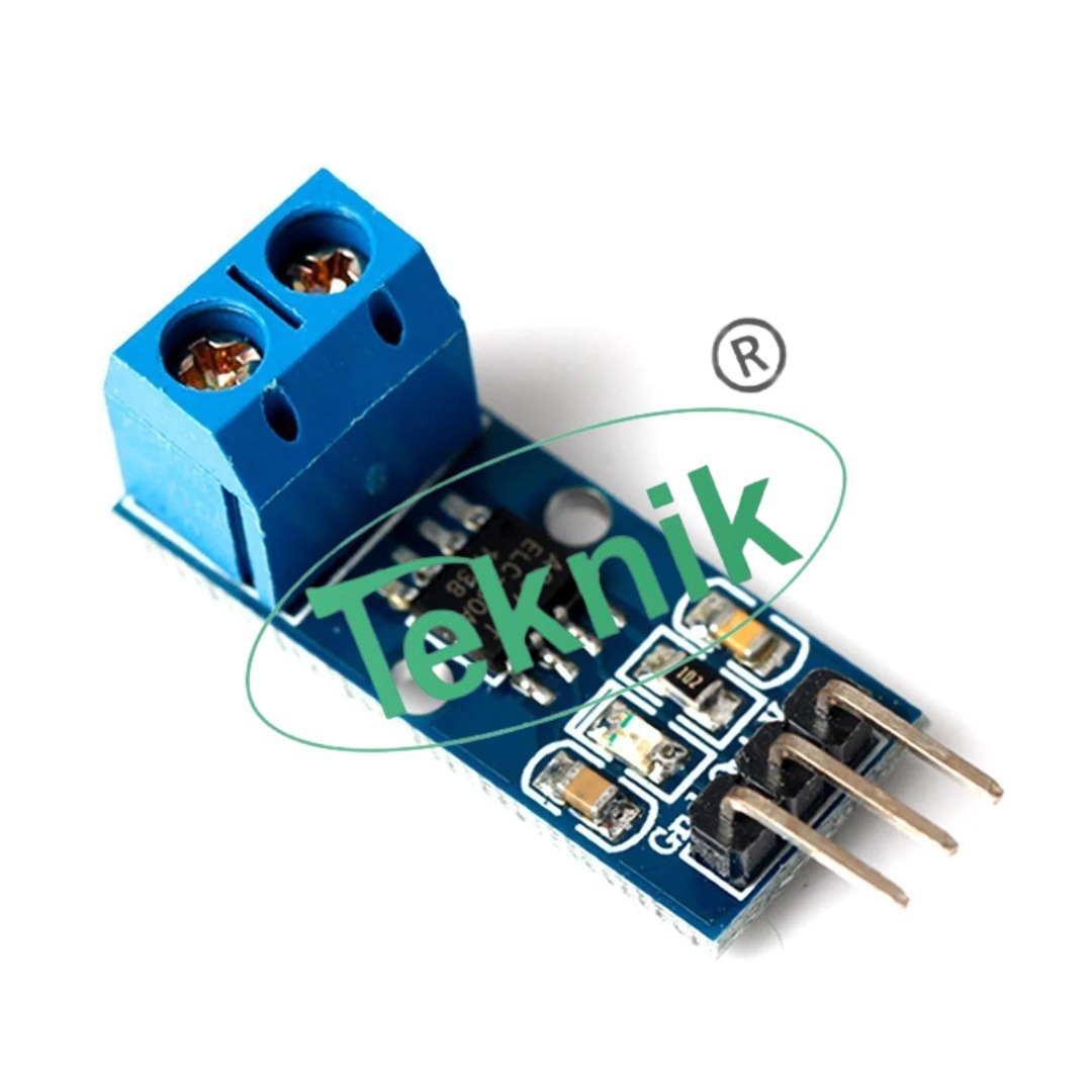 Hall Effect Current Sensor - Max Current 30a, Operating Voltage 5v, Analog Output For Arduino With On-board Power Indicator Led, Compact 31mm X 13mm Pcb Design