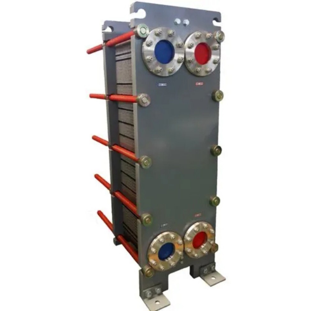 Oil Cooled Plate Heat Exchanger - Color: Blue