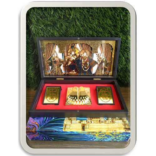 Radhe Shyam Ji Big Box - Color: Golden