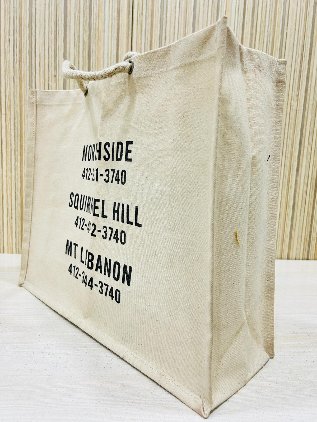 Eco-friendly And Durable Plain White Canvas Shopping Bag With Thick White Unique Rope