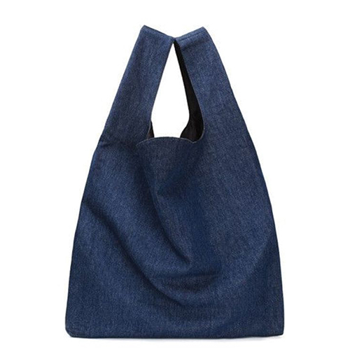 Denim Bags - Various Sizes Available, Blue Plain Design with Durable Handles