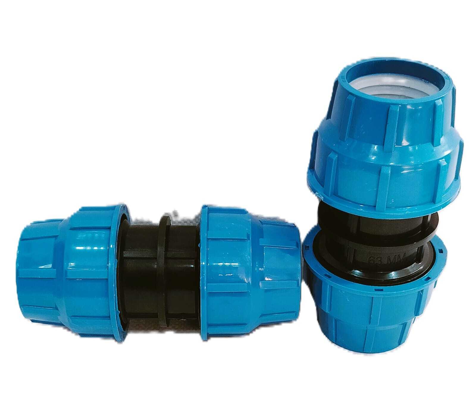 Pp Compression Fitting - Plastic, 20-30 Mm Length, 10 Mm Thickness, Black & Green Color | Socket Joint, Round Shape For Various Piping Applications
