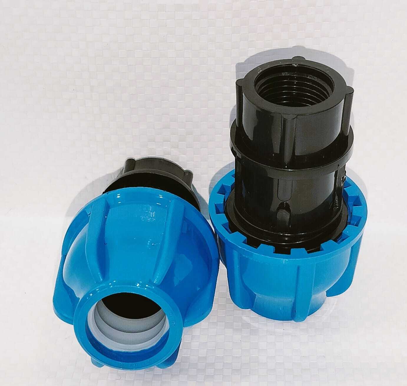 Pp Compression Push Fit Fitting - Color: Black Blue