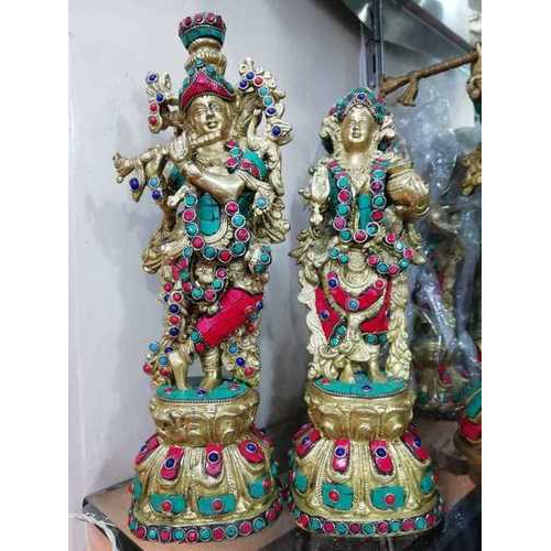 Radha Krishna - Color: Golden