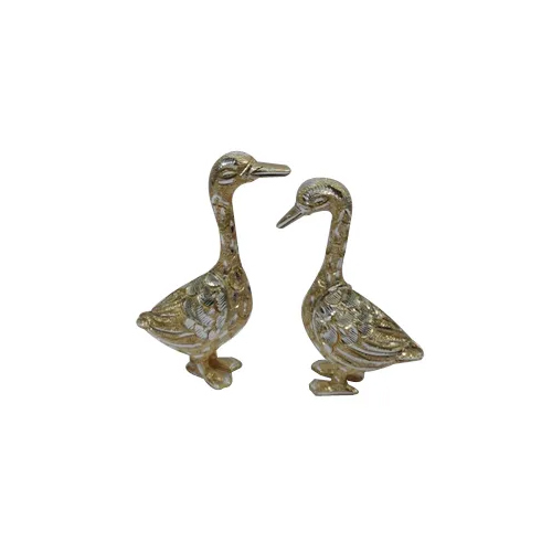 Aluminium Handi Duck Set - Unbreakable, Polished Silver Finish | Perfect For Home, Outdoor, And Wedding Decoration Or As A Thoughtful Gift