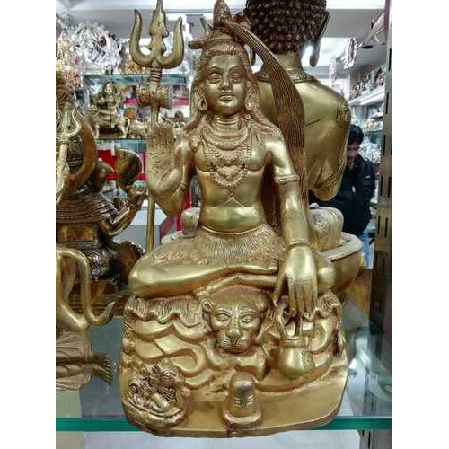 Lord Shiva Statue - Color: Golden