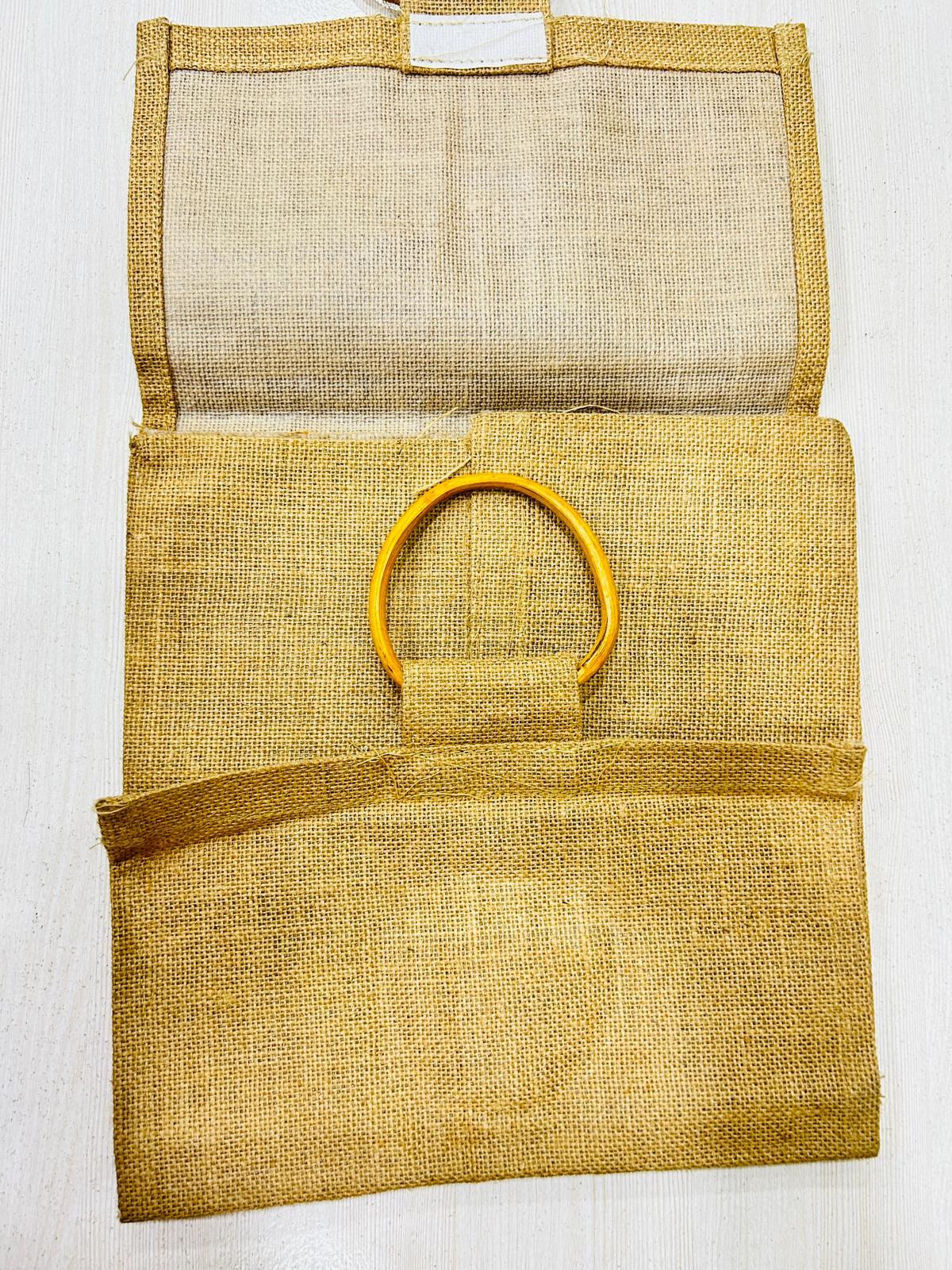 Premium Design Jute Gift Bags With Bamboo Handle For Festivals Weddings & Corporate Gift Packing - Jute Small Medium Large Multi Color Eco-friendly Durable Reusable