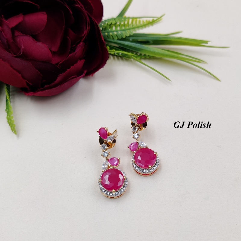 Designer Shiny American Diamond Earring - Zircon