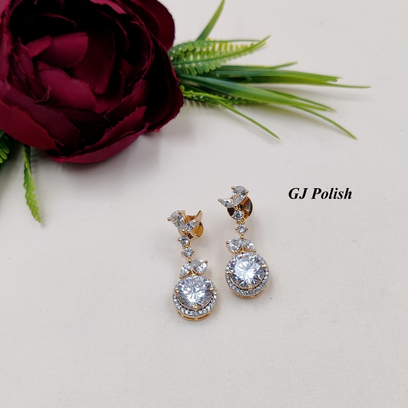 Designer Shiny American Diamond Earring - Zircon