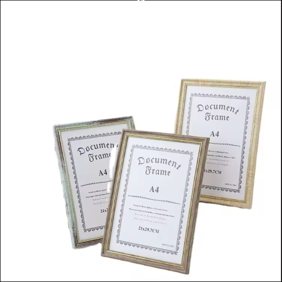A4 Picture Frames - Plastic, 8x12 To 12x18 Sizes | Polished Pvc Cover, Customizable Color Options, Modern And Stylish Design