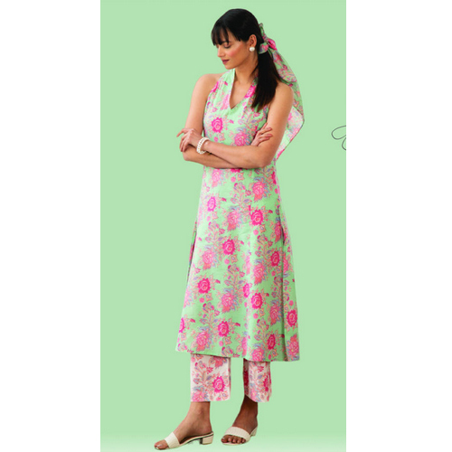 Ladies Printed Cotton Co-ord Set - Color: Different Available