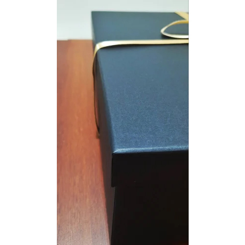 Black Top Bottom Gift Packaging Box - Paper Material, Various Sizes Available, Glossy Lamination Finishing - Uv Offset Printing, Embossed Surface Handling