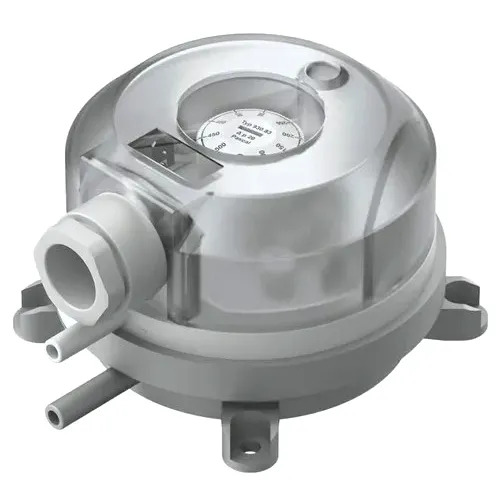 Differential Pressure Switch - Ms Material, Analog Display Type, Ip54 Rating, Customized Size | Industrial Application, Spdt Contact System, Powder Coated Finish, Screw Terminal Connection, Warranty Included