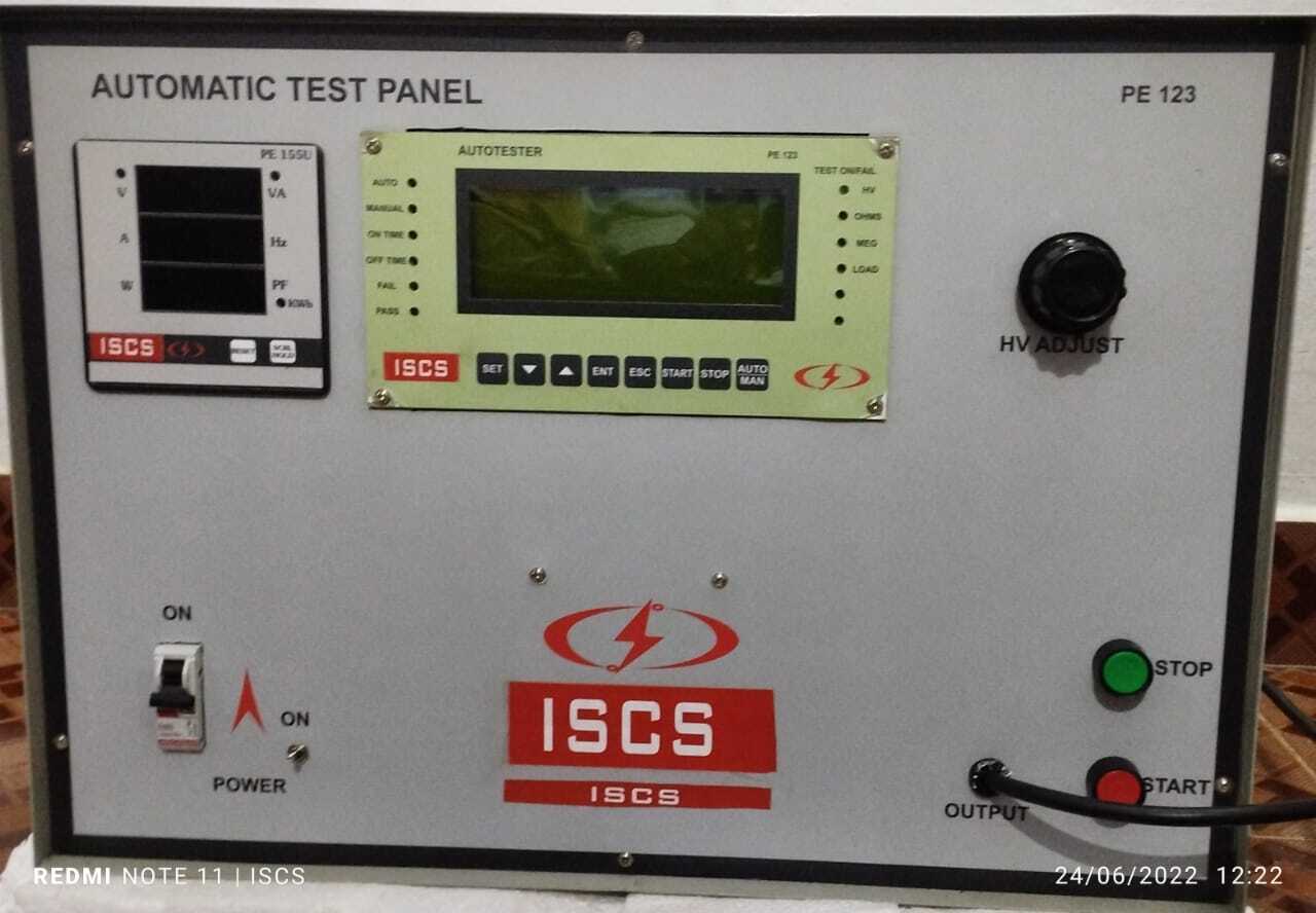 Motor Testing Panel - Frequency (Mhz): 60 Hertz (Hz)