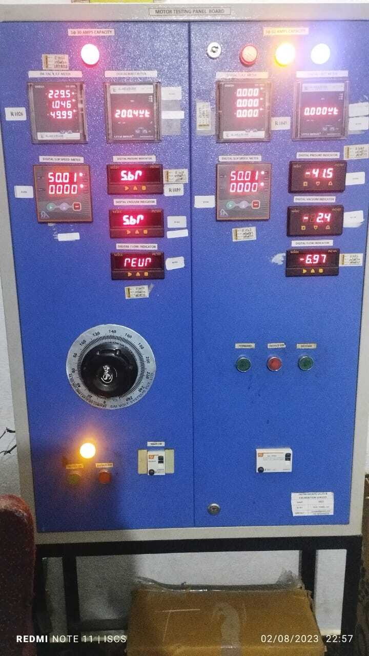 Motor Testing Panel - Frequency (Mhz): 60 Hertz (Hz)