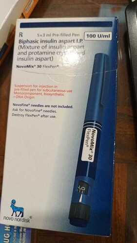 Novomix 30 Flexpen - Ingredients: Insulin Aspart (Soluble) 30% Insulin Aspart Protamine 70%