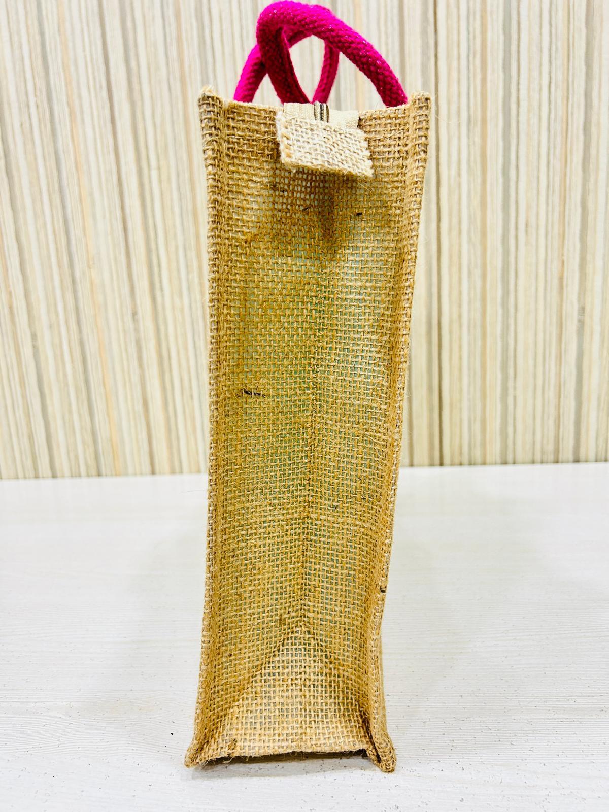Jute Shopping Bag - Eco-friendly Material, Multi-size Options | Go Green Logo Printed, Durable Cotton Webbing Handles