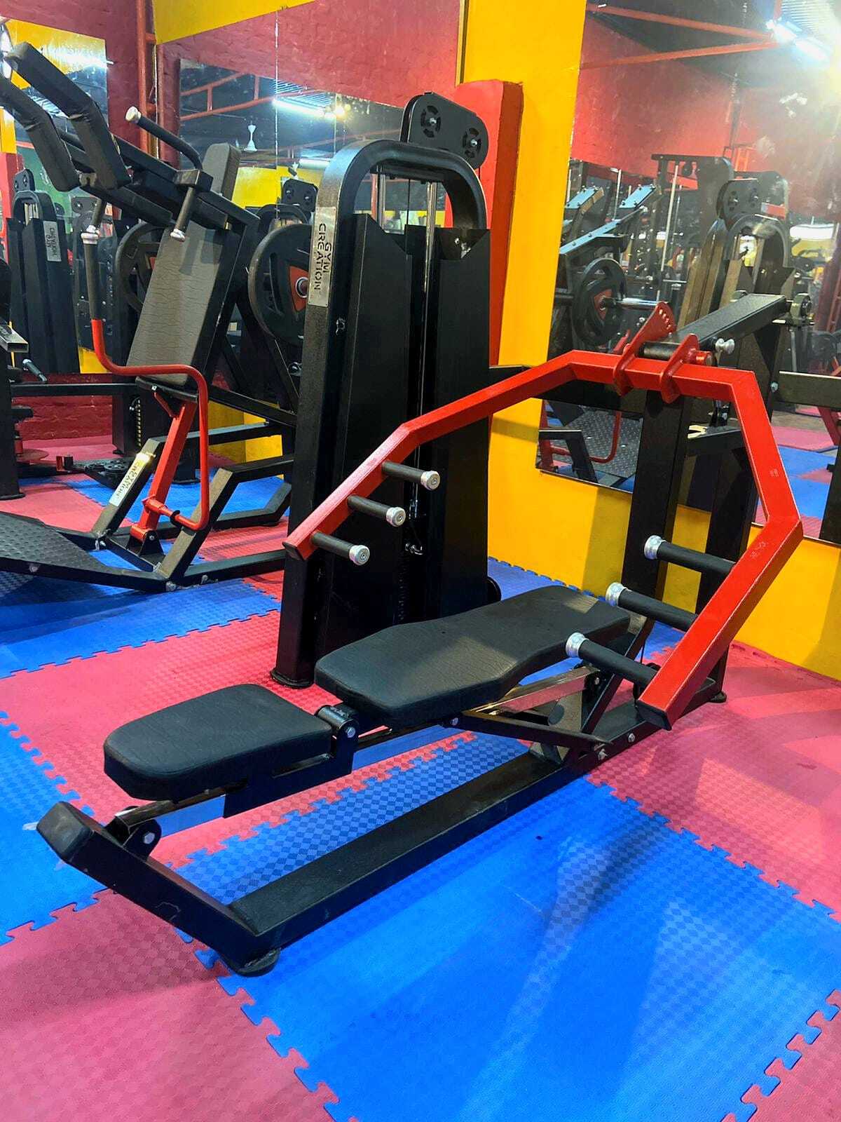 Multi Chest Press Machine - Pu Rexine Seat, 12mm Thick Tubes, 2"x4" Size, Black | Commercial Grade Strength Machine, 1-year Warranty, 80 Lbs Weight Stick